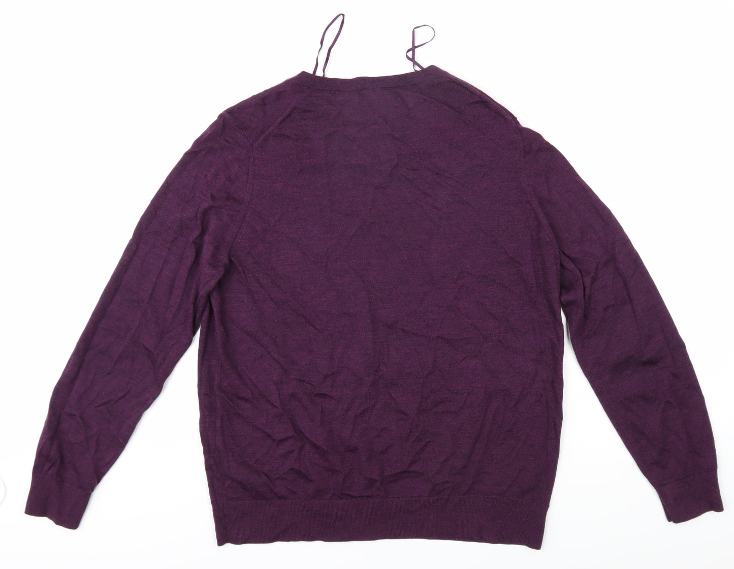 Marks and Spencer Women’s Purple Merino Wool Pullover Jumper