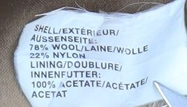 GAP Men's Beige Wool Pea Coat, Size S, Classic Style