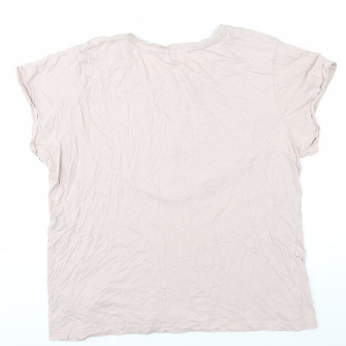 Disney Beige Sequin T-Shirt, Unisex Size 12-14, Cotton
