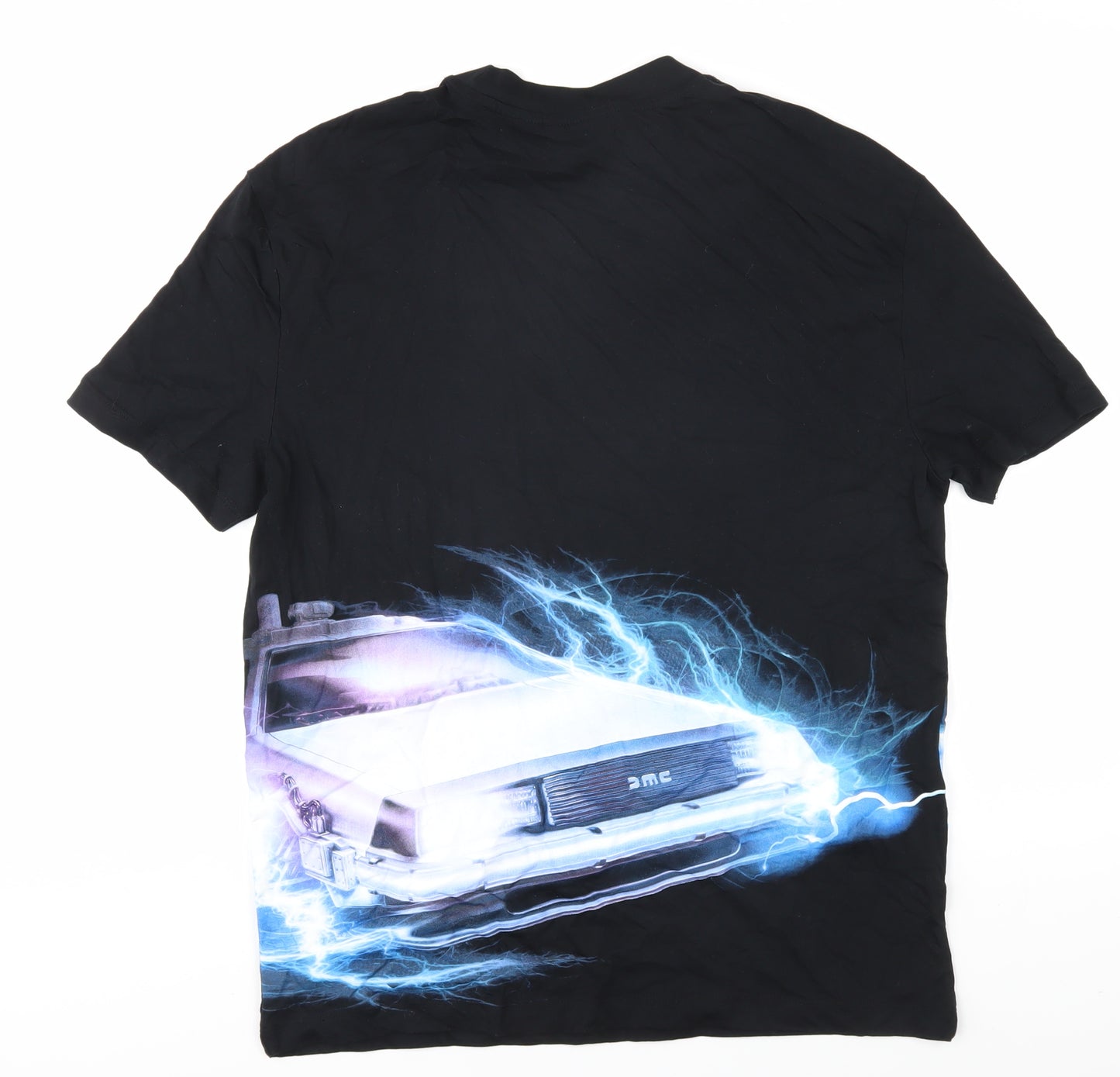 Back to the Future Men's Black Graphic T-Shirt S