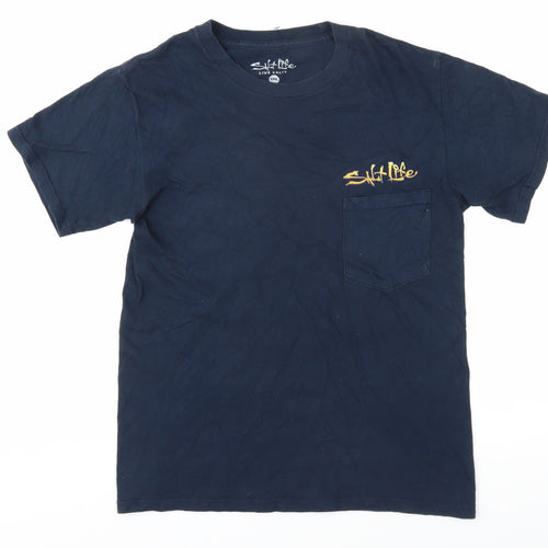 Salt Life Men's Blue Marine Graphic Print T-Shirt M