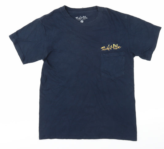 Salt Life Men's Blue Marine Graphic Print T-Shirt M