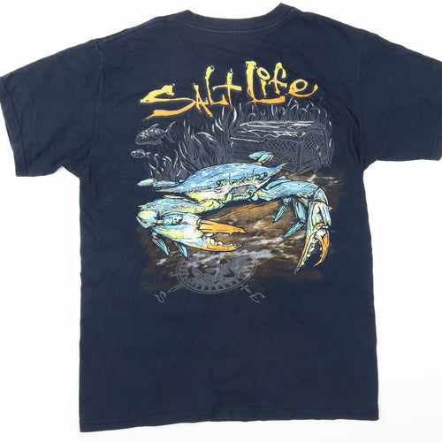 Salt Life Men's Blue Marine Graphic Print T-Shirt M