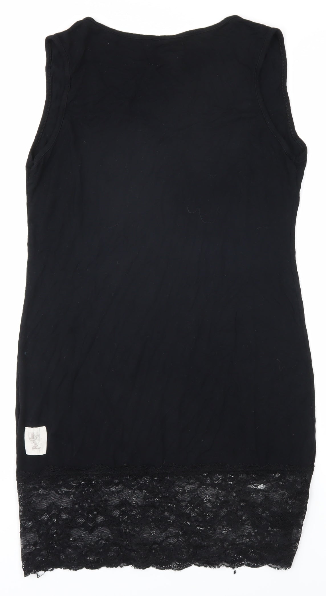 A Postcard from Brighton Black Lace Trim Camisole - Size 6