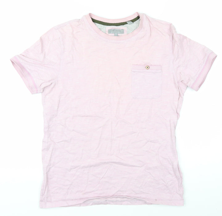 Ted Baker Women's Pink Basic Crew Neck T-Shirt Size 2