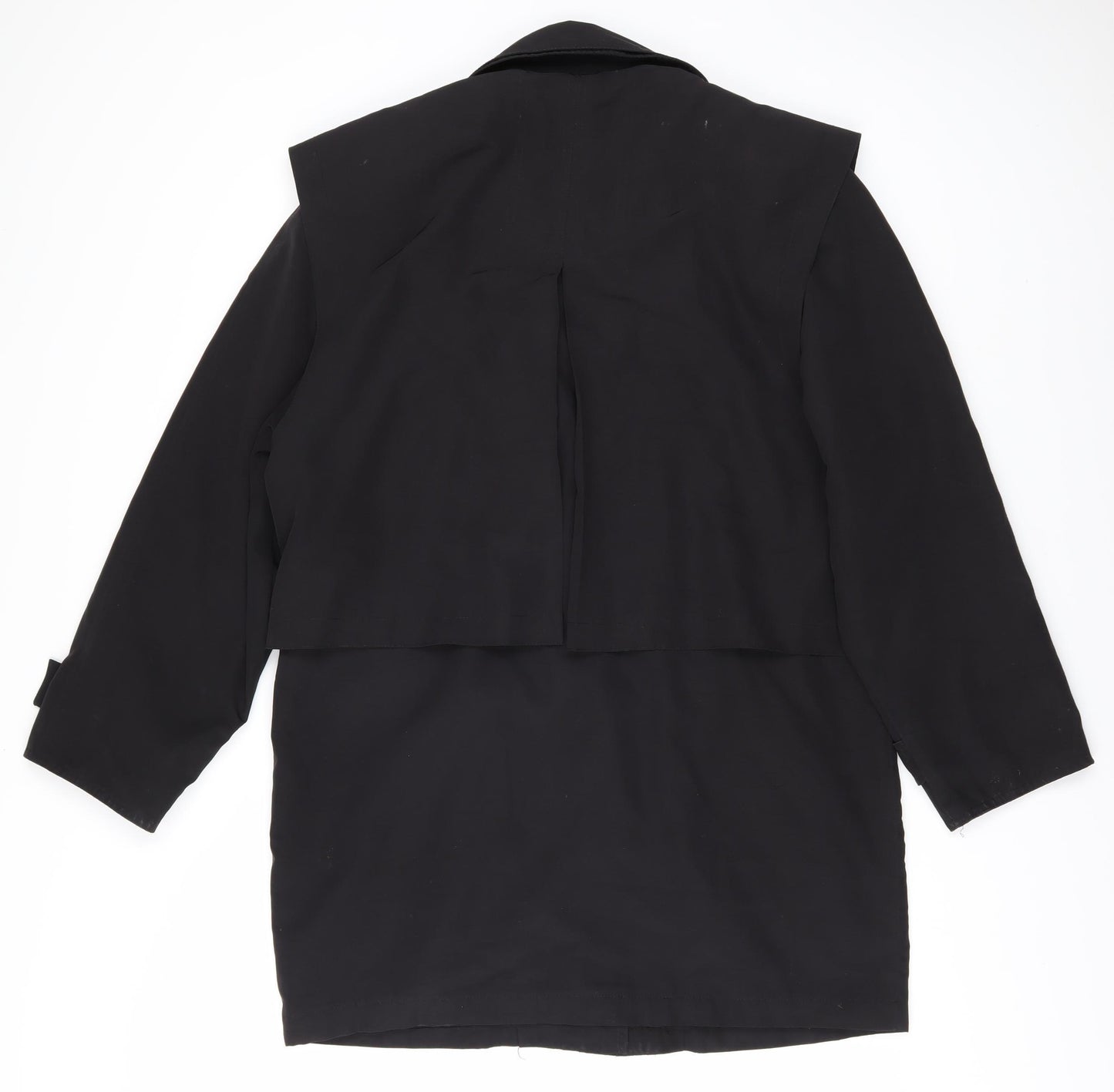 Four Seasons Women's Black Rain Coat M Mid-Length
