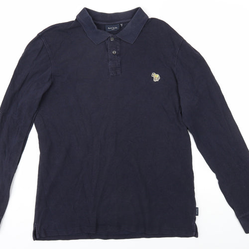 Paul Smith Men's Blue Polo Shirt M Long Sleeve