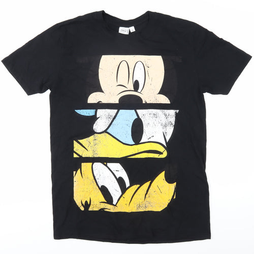 Disney Men's Black Cartoon T-Shirt L