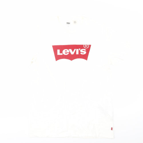 Levi's Men's White Graphic Logo T-Shirt M Medium