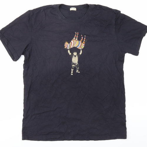 Paul Smith Men's Black Art Print T-Shirt - M