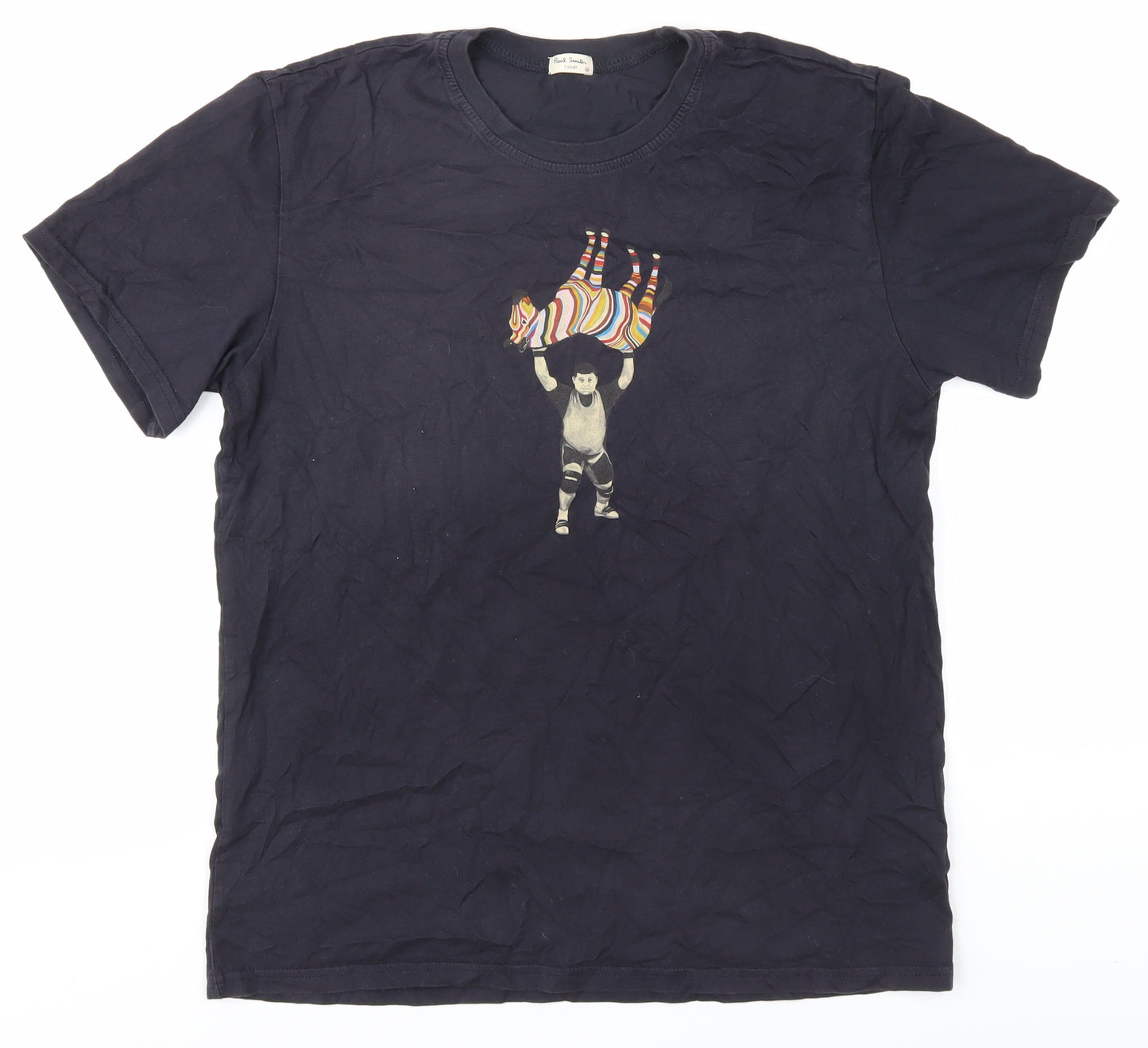 Paul Smith Men's Black Art Print T-Shirt - M