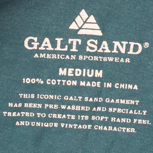 Galt Sand Men's Green Medium Cotton Crew T-Shirt