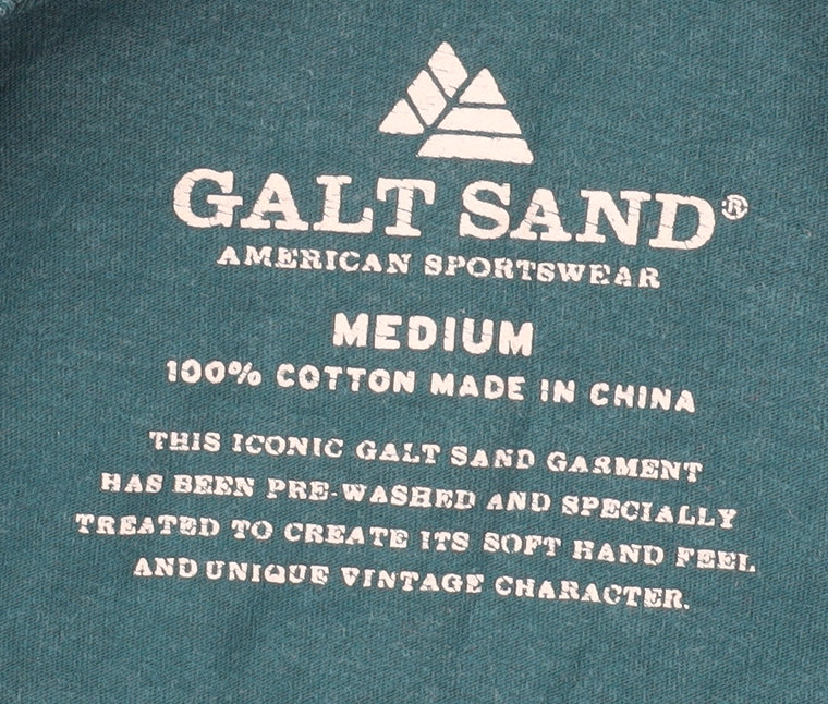 Galt Sand Men's Green Medium Cotton Crew T-Shirt