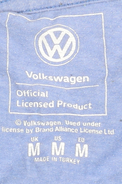 Volkswagen Men's Blue Graphic T-Shirt, Size M, Cars Theme