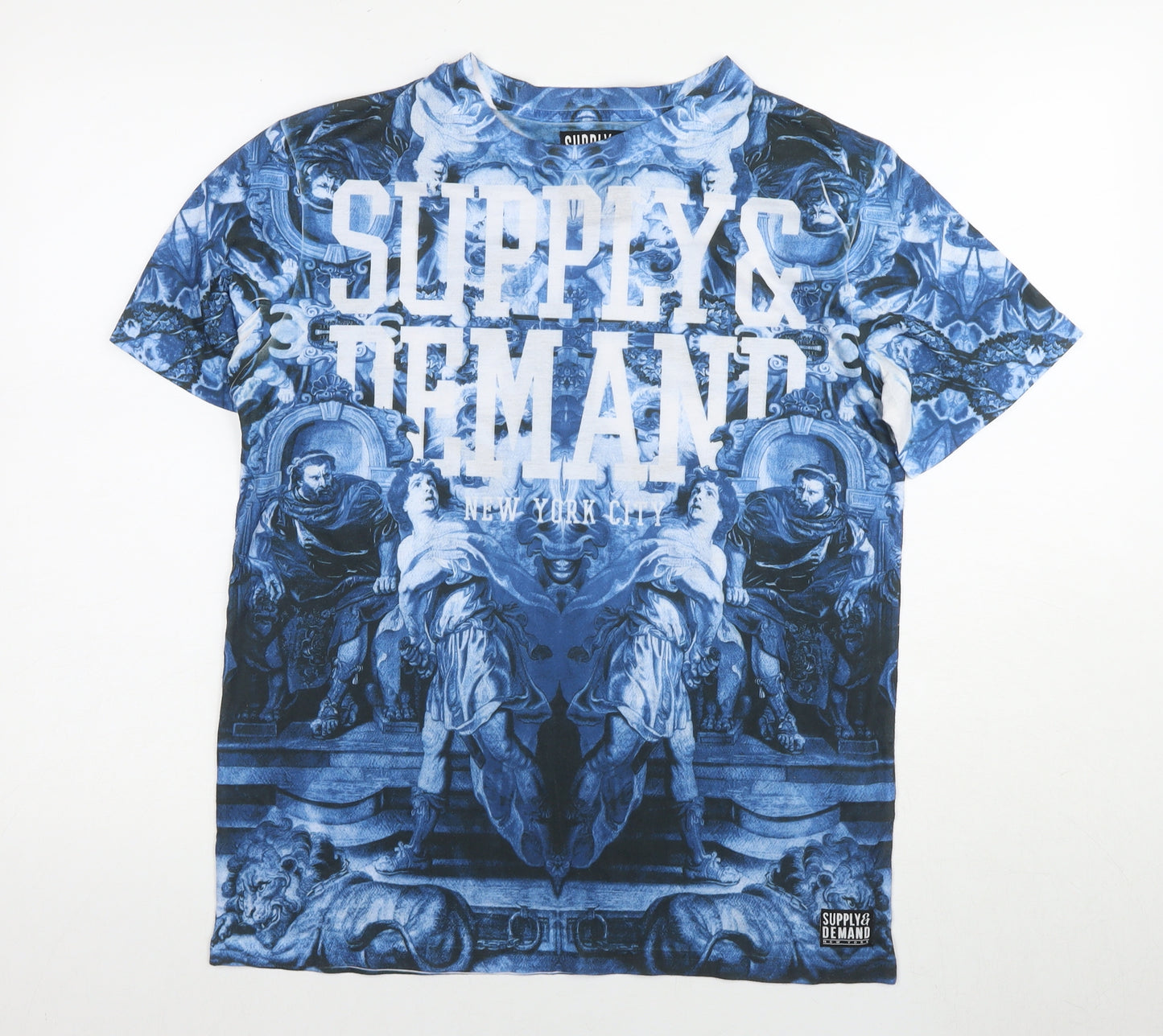 Supply & Demand Men's Blue Graphic Print T-Shirt