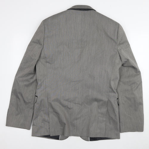 Red Herring Men's Grey Blazer, Long, Size 40L, Business Formal