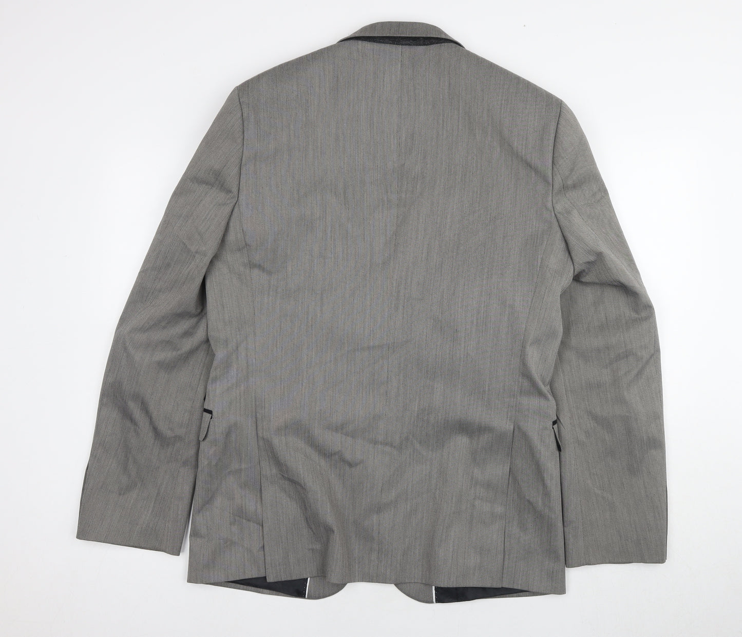 Red Herring Men's Grey Blazer, Long, Size 40L, Business Formal