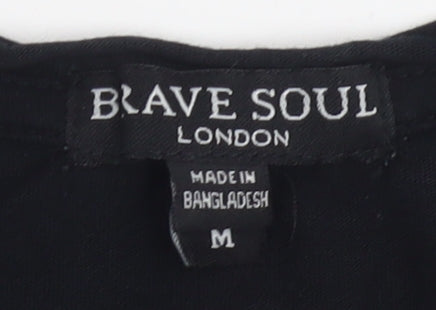 Brave Soul Women's Black M Basic T-Shirt