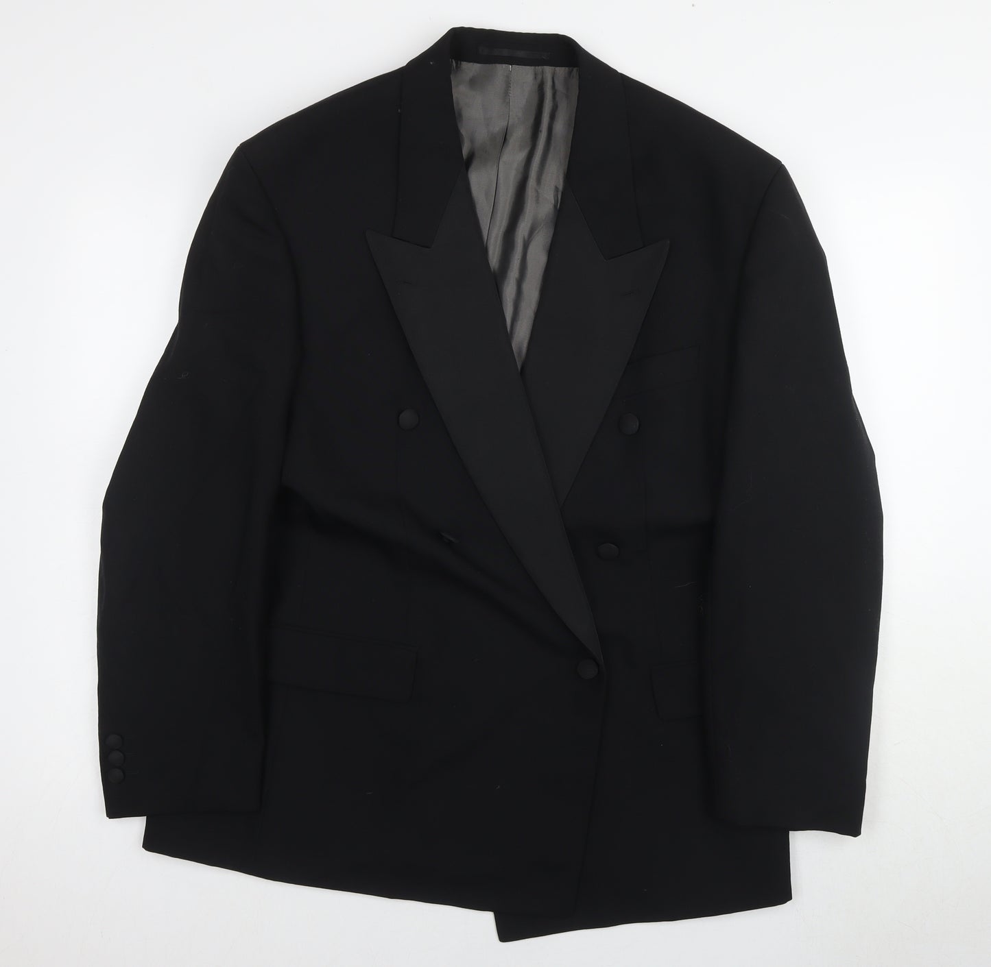 Horne Brothers Men's Black 42R Double-Breasted Blazer