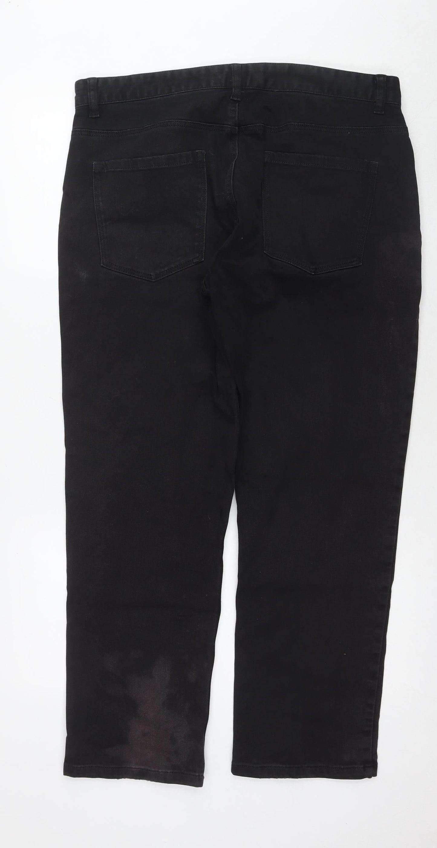 Next Men's Straight Black Jeans 36 Waist Vintage Look