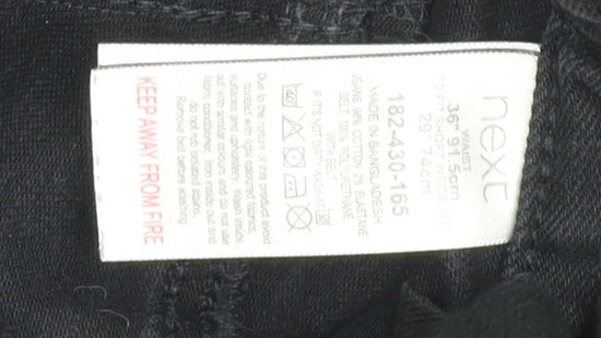 Next Men's Straight Black Jeans 36 Waist Vintage Look