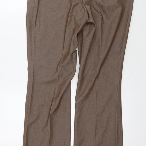 Next Women's Brown Dress Pants Size 12L Viscose Blend