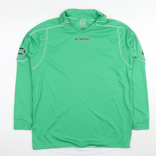 Stanno Men's Green Long Sleeve Athletic Pullover