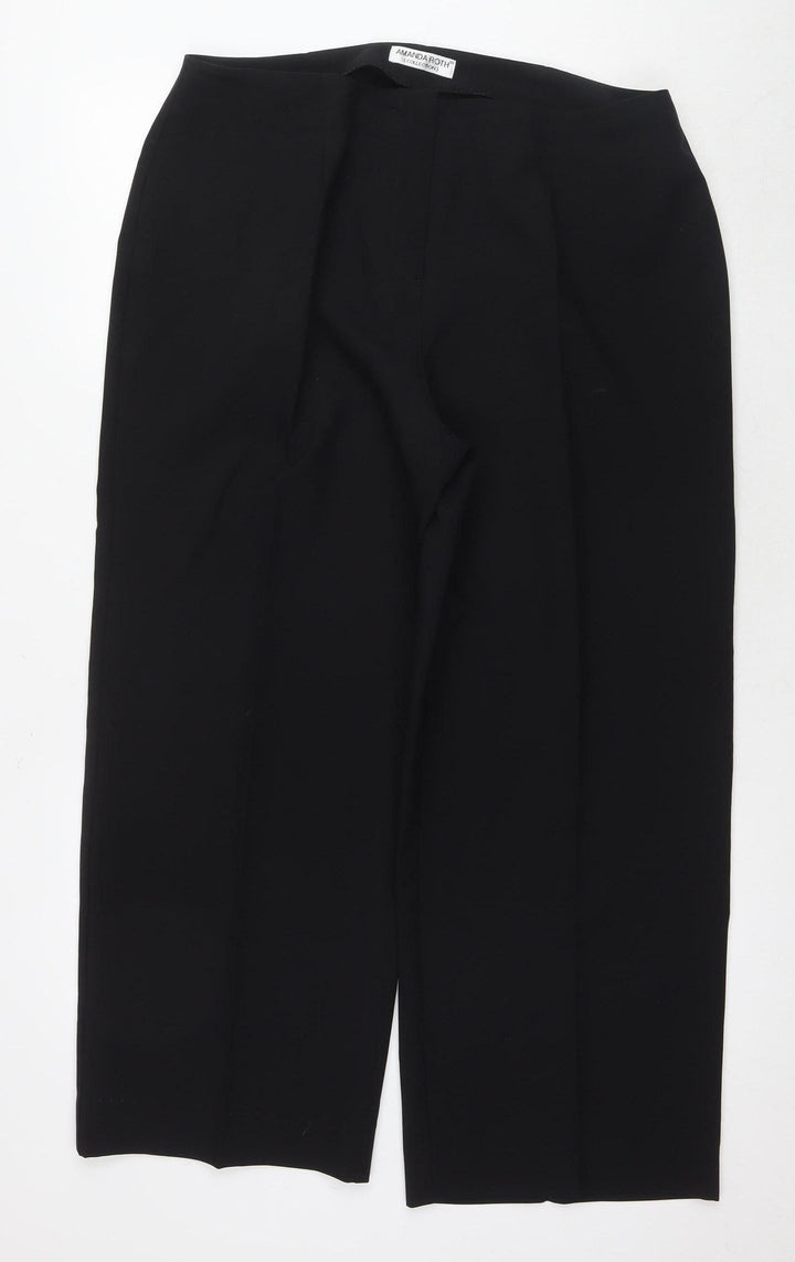 Amanda Roth Women's Black Dress Trousers, Size 18