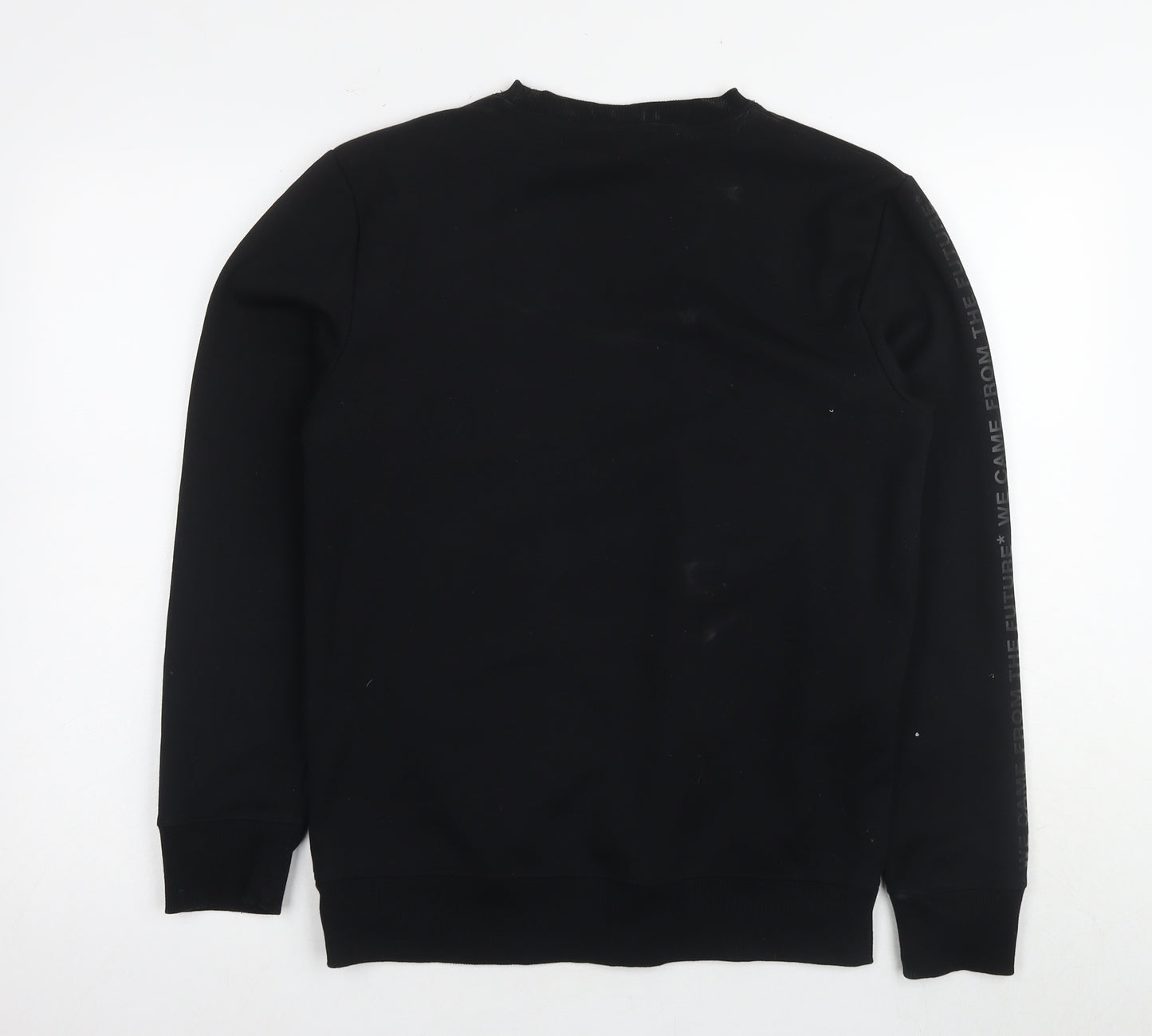 H&M Unisex Black Graphic Print Pullover Sweatshirt S