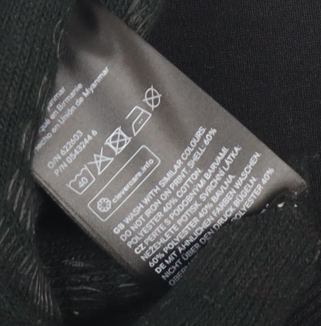 H&M Unisex Black Graphic Print Pullover Sweatshirt S