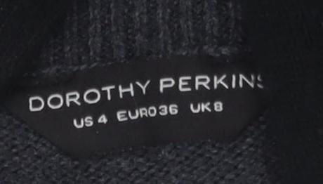 Dorothy Perkins Women's Black Pullover 8 Wool Blend