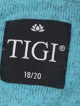 TIGI Women's Blue Cowl Neck Tunic, Size 18