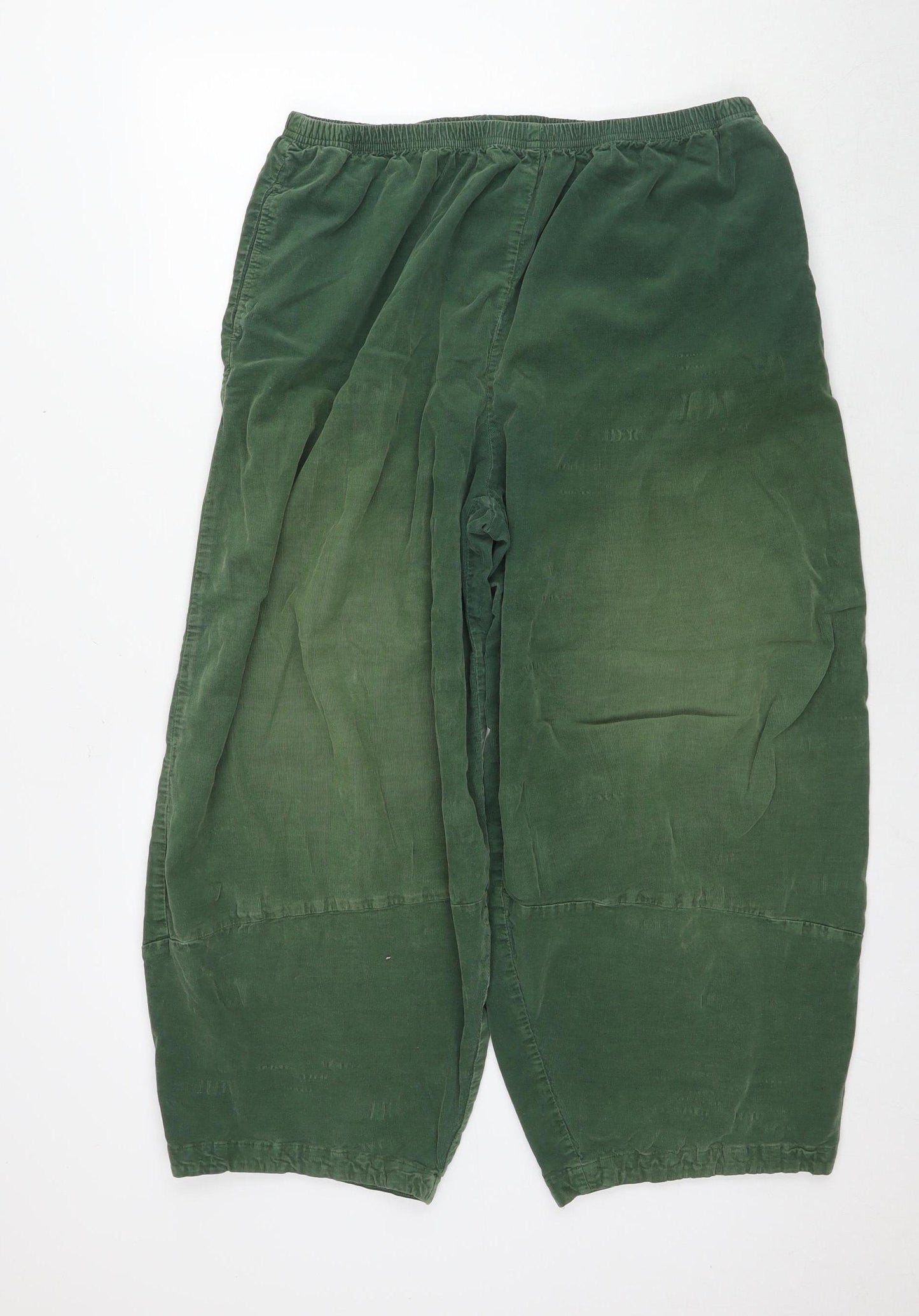 Cut Loose Women's Green Relaxed Fit Trousers L