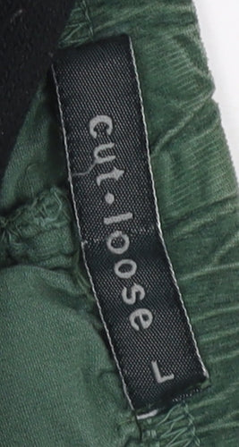 Cut Loose Women's Green Relaxed Fit Trousers L