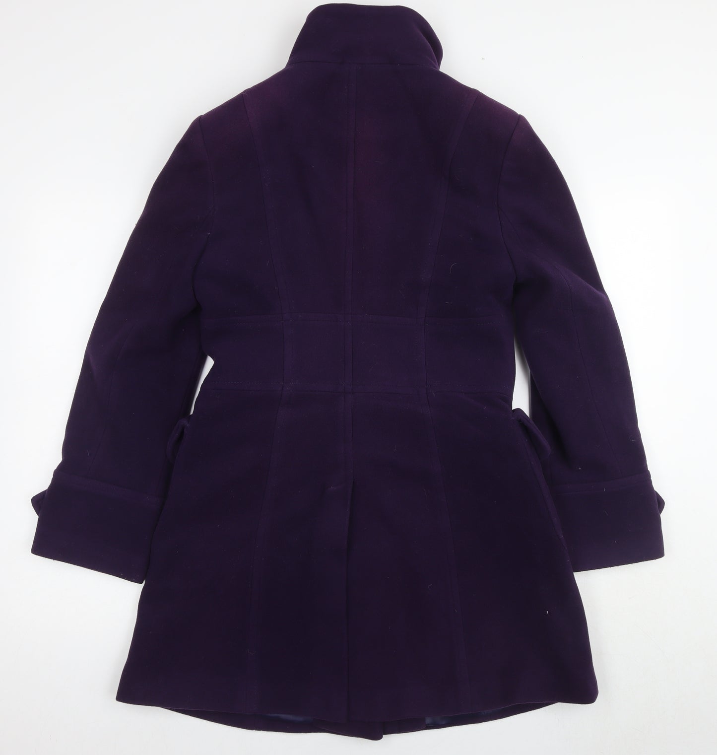 Next Women's Purple Overcoat Size 10 Petite Button