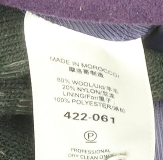 Next Women's Purple Overcoat Size 10 Petite Button
