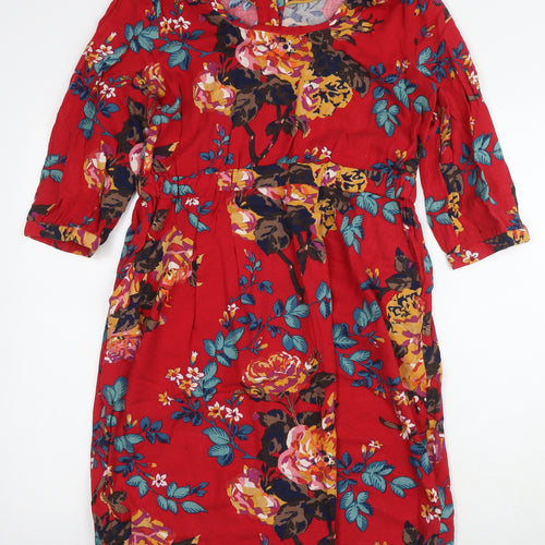 Joules Women's Multicoloured Floral Shift Dress Size 14