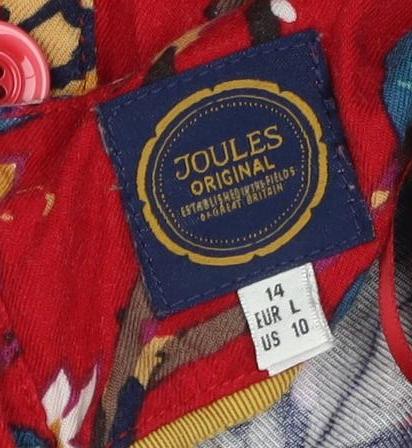 Joules Women's Multicoloured Floral Shift Dress Size 14