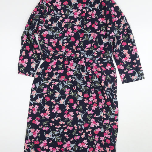 Joules Women's Multicoloured Floral Wrap Dress Size 14