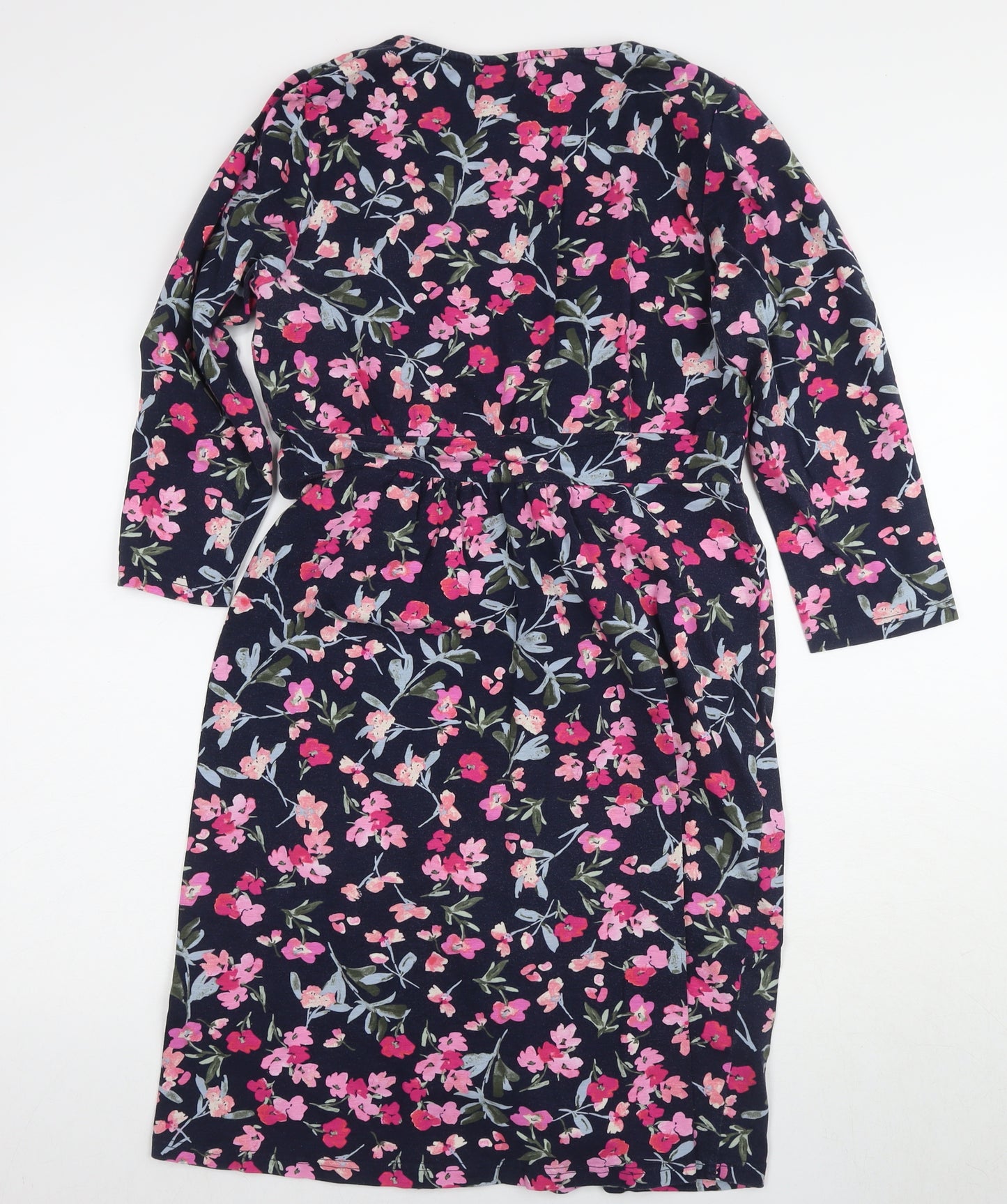 Joules Women's Multicoloured Floral Wrap Dress Size 14