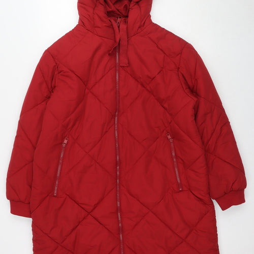 Marks and Spencer Women's Red Quilted Jacket Size 14