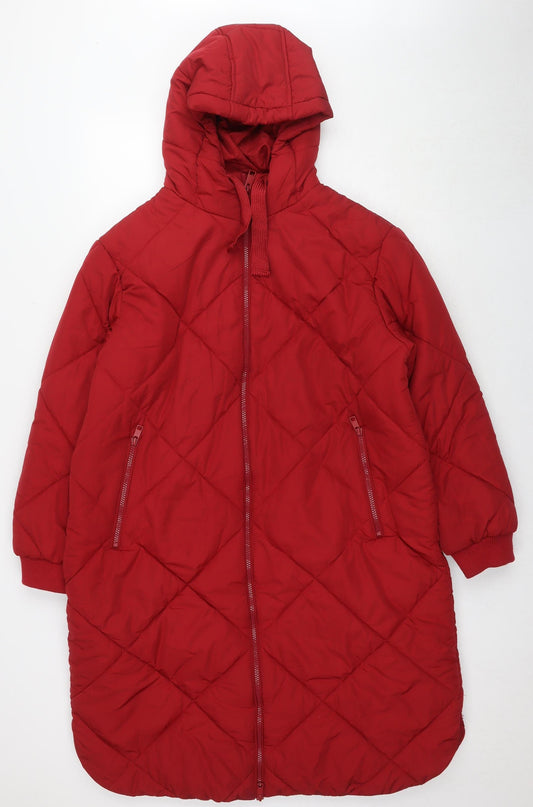 Marks and Spencer Women's Red Quilted Jacket Size 14