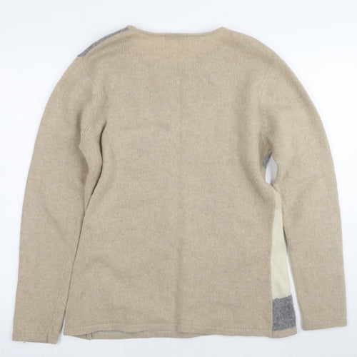 Berkertex Women's Beige Sequin Pullover Jumper Size 14-16
