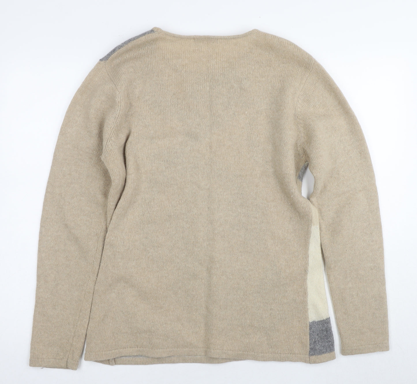 Berkertex Women's Beige Sequin Pullover Jumper Size 14-16