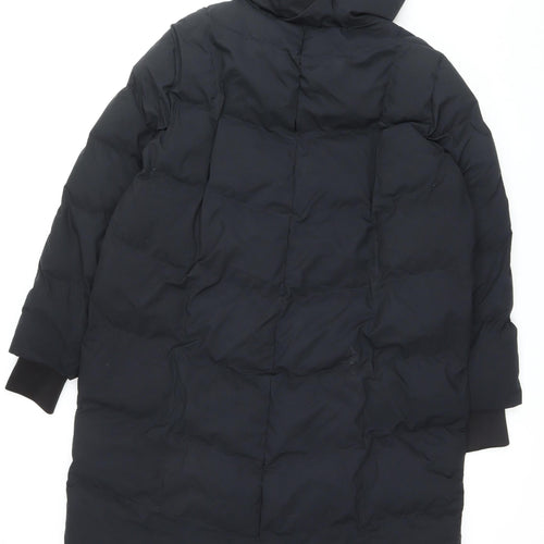 Marks and Spencer Women's Black Hooded Puffer Coat, Size 14