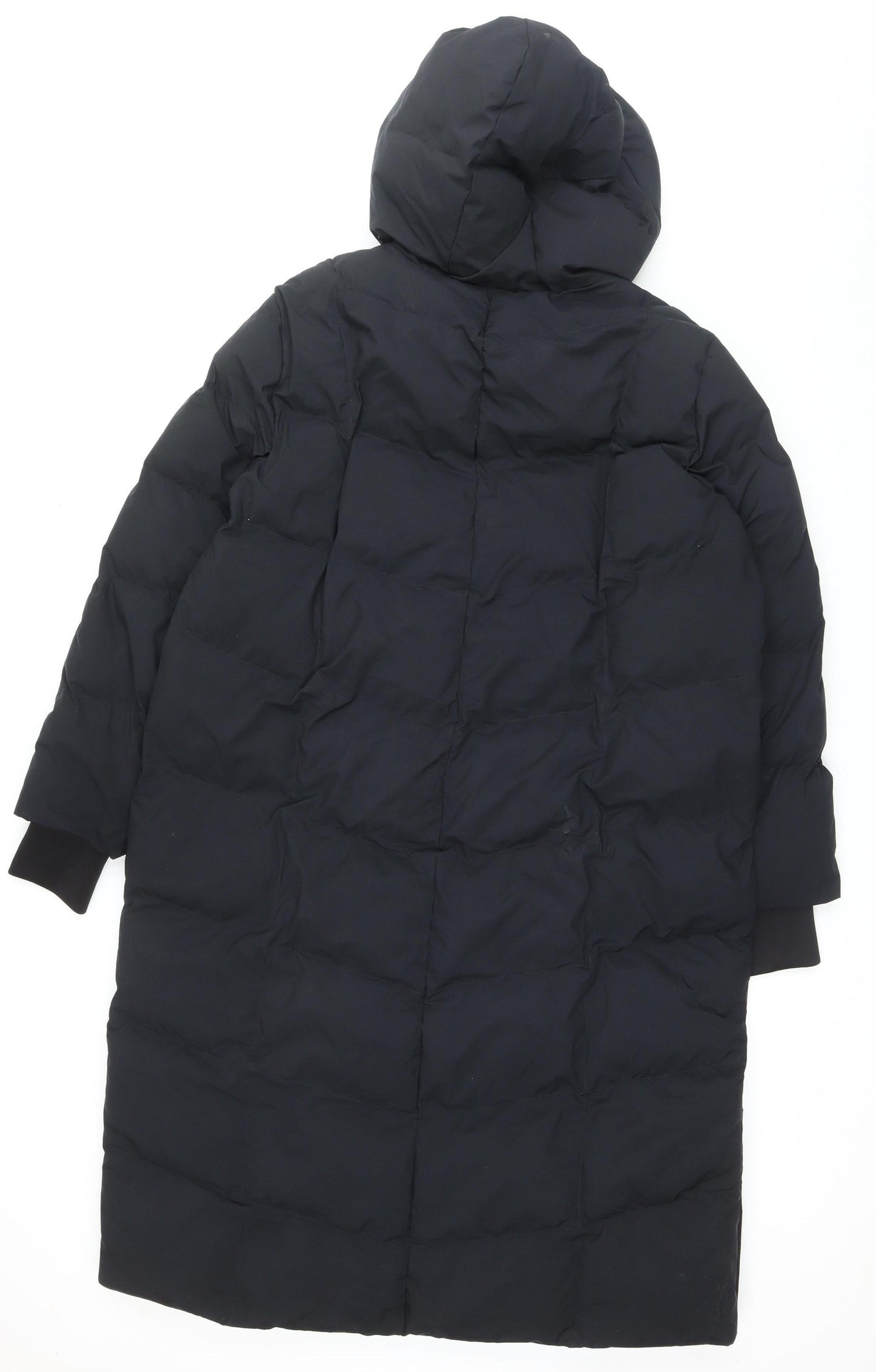 Marks and Spencer Women's Black Hooded Puffer Coat, Size 14