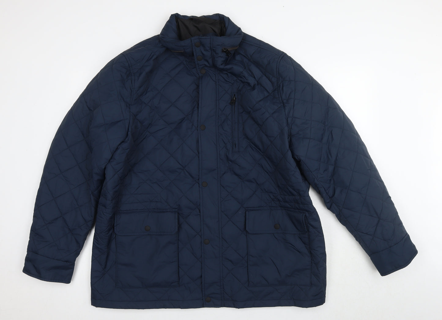 Marks and Spencer Men's Blue Quilted Jacket 2XL Casual Winter