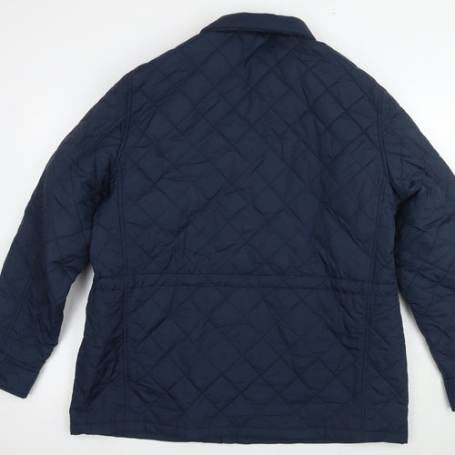 Marks and Spencer Men's Blue Quilted Jacket 2XL Casual Winter