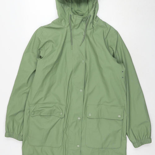 Marks and Spencer Women's Green Rain Coat, Size 12