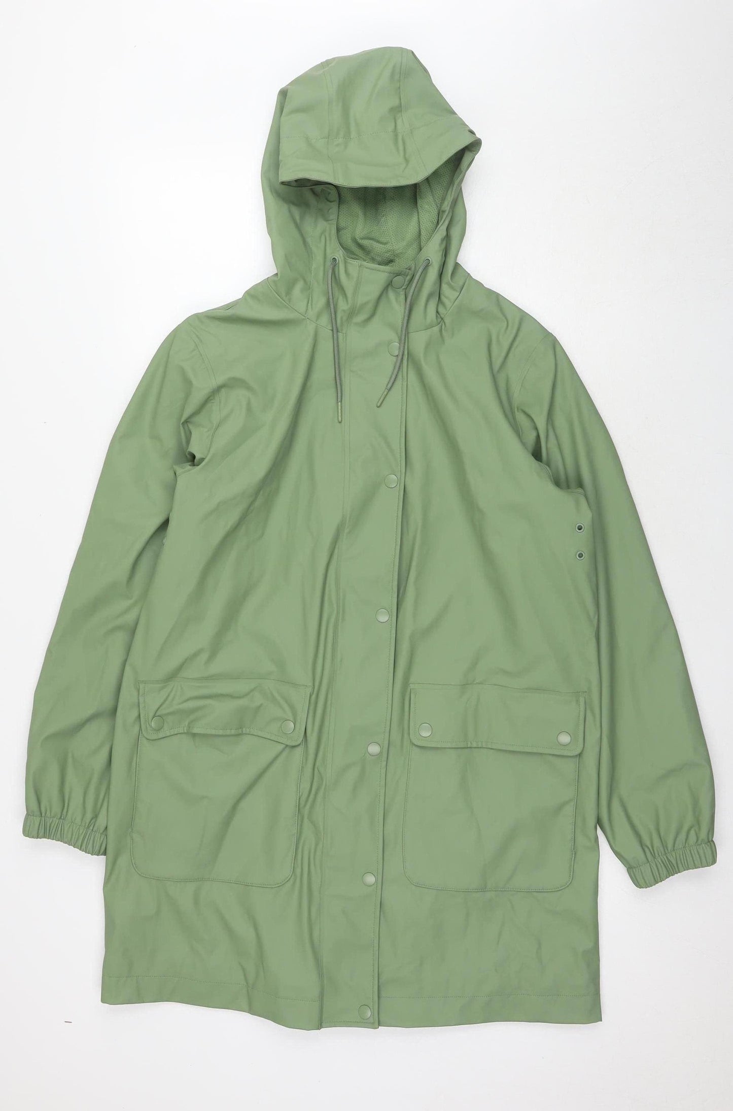 Marks and Spencer Women's Green Rain Coat, Size 12